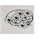 Настенное металлическое панно «Цветочный узор»