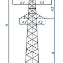 Опоры линий электропередачи П220-2+5