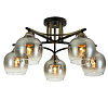 Люстра 9081-5 5xE27 AMBER+BLACK (TEKLED) 159-18000