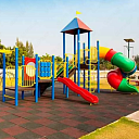 Резиновая разноцветная плита "Rubber Max Sport" для детской площадки (490 х 490 х 12 мм)