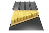 Кровельная сэндвич-панель с базальтовым утеплителем, 50 мм