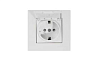 Mutlusan RITA Розетка 1 с/з с крышкой (белый)