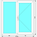 Окно-1_2 ПВХ 6000