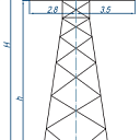 Опоры линий электропередачи У35-1+5