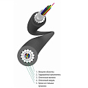 Кабель оптический для прокладки в грунт, бронированный стальными проволоками ОКБ-4(2)Ц 7 кН