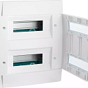 Щиток Practibox встраиваемый с шинами PE + N - 2 рейки х 12 модулей 601118