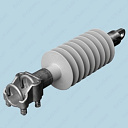 Изолятор полимерный пспкр 70-25/1,1 д-гп (оконцеватель гнездо-песек)
