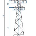 Опоры линий электропередачи 1У110-4+10