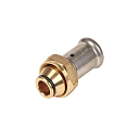 Муфта никелированная для евроконуса, латунь пресс, 16x3/4