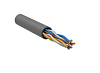 ITK Кабель связи витая пара U/UTP, кат.6 4х2х23AWG solid, PVC, 305м, серый