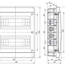Щит на 24 модуля распределительный пластиковый IP41 Текфор