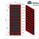 Щит линейный стальной 1,20x3,30 опалубочной системы PSK-DELTA