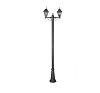 Парковый светильник RH025P/2 2.35M MATT BLACK 2xE27 комплект 258-15050