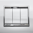 3M Рамка белая, выключатели 1Mx3 белые GEWISS,Италия