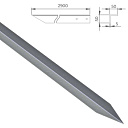 Стержень заземления, профильный, оцинкованный 50X50X5X2900