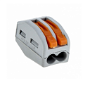 Строительно-монтажная клемма СМК 222-412 с рычагом 2 отверстия 0,08-2,5мм2 (100шт.) EKF PROxima