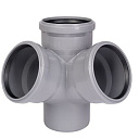 Крестовина двухплоскостная ПП для внутренней канализации 87° Ду 110х110х110 OSTENDORF