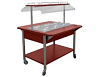 Прилавок горячих напитков передвижной (дерево) ПГН-70ДП (нейтральный стол) c гранит. столешницами 