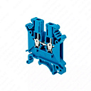 Клемма винтовая проходная, 2.5 мм2, синяя MTU-2.5BL