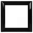 Рамка 2 модуля квадрат черное зеркало 575213