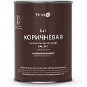 Грунт-эмаль Elcon 3 в 1 быстросохнущая (цвет: коричневый / матовый)