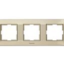 Рамка 3м горизонтальная Karre Plus Panasonic. Цвет: бронза, черный, серебро, темно-серый