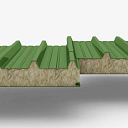 Кровельная сэндвич-панель с минеральной ватой, ширина 1000 мм, толщина 50 мм, 0.5/0.5, Viking E