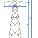 Опоры линий электропередачи 1У220-5+5
