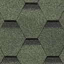 Гибкая черепица Europa, карат, зелёный