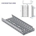 Лоток кабельный перфорированный 50x300x3000 (0,8 мм) оцинкованный