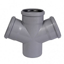 Крестовина ПП для внутренней канализации 87° Ду 90х90 OSTENDORF