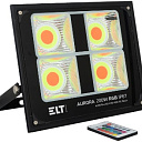 Прожектор светодиодный RGB c ПДУ AURORA-200-COB-RGB-RC-Black ELT