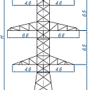Опоры линий электропередачи У220-2+5