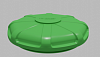 Крышка для септика 800 мм зелёная усиленная