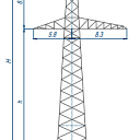 Опоры линий электропередачи ПС330-3