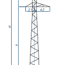 Опоры линий электропередачи П110-5В+4