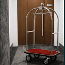 Тележка для багажа, золотая