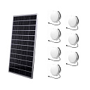 Плафон 100Вт на солнечных панелях 7ми-комплектный