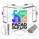 Леса строительные, легкие, оцинкованные, с поддоном в комплекте