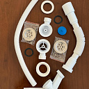 Сифон для ванны 655 (выпуск с нержавеющий чашкой)