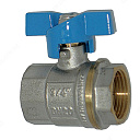 Шаровой кран папа мама с синий ручкой D 20