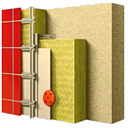 Утепление вентиляционного фасада здания BASALT WOOL VENT-FACADE PRO 72 - 80 кг/м3 50 (мм)