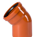 Отвод ПВХ для наружной канализации 45° Ду 110 OSTENDORF