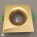 Алюминиевый точечный светильник GU10 Downlight TK-49, песочное золото (TEKLED), артикул 143-03206