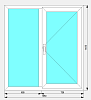 Окно-1_2 ПВХ 6000