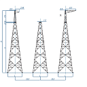 Опоры линий электропередачи УС500-3+13