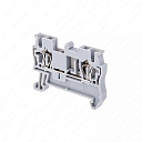 Клемма пружинная проходная, 2.5 мм², серая