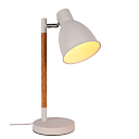 Светильник настольный SCANDINAVIAN 02, E27, металл, дерево+белый, артикул 130-03646