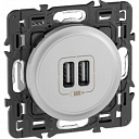 Arteor USB зарядная розетка двойная Круглый Белый 572488