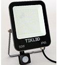 Прожектор LED NEW SENSOR 50W 6000K BLACK 85-265V IP65